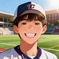 一名大学生球迷用户头像，戴着棒球帽，阳光笑容，背景为大学校园足球场